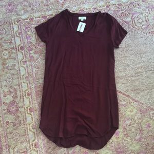 Cloth & Stone garnet dress.